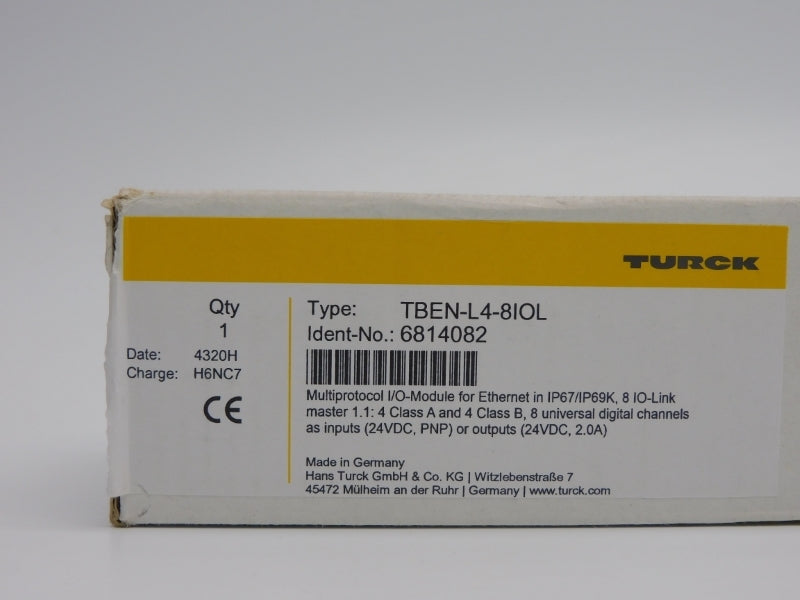 TURCK TBEN-L4-8IOL 6814082 F/W V3.2.6.0 18-30VDC 2A NSMP