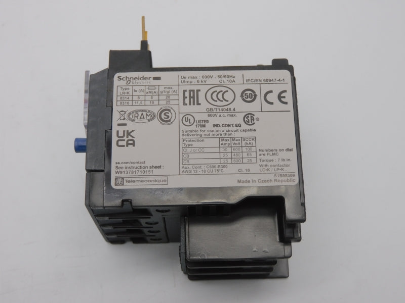 SCHNEIDER ELECTRIC LR2K0314 690V 5.5-8A (GREEN) NSMP