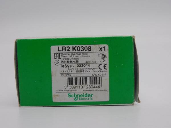 SCHNEIDER ELECTRIC LR2K0308 690V 1.8-2.6A NSMP