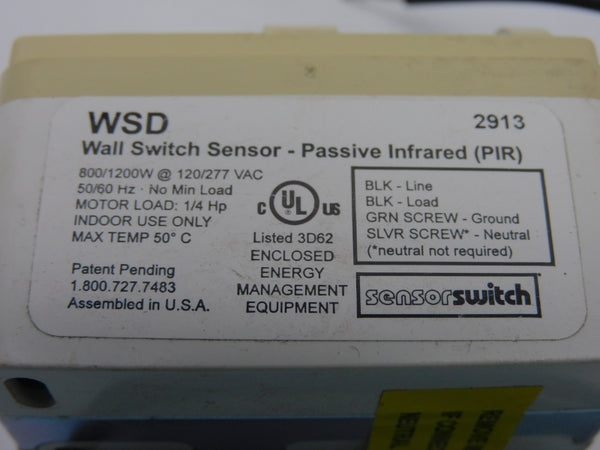 SENSOR SWITCH WSDIV 120/277VAC NSMP