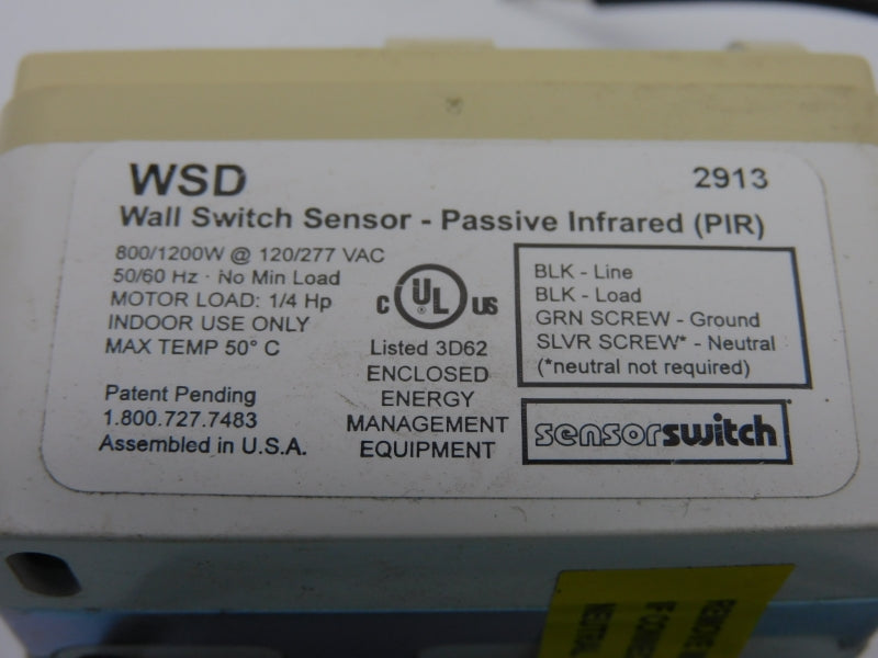 SENSOR SWITCH WSDIV 120/277VAC NSMP