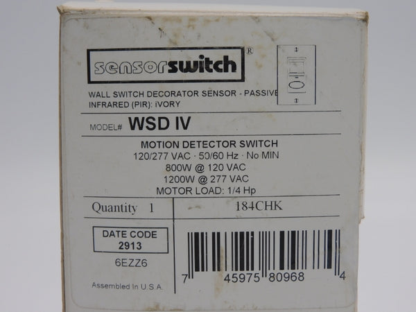 SENSOR SWITCH WSDIV 120/277VAC NSMP
