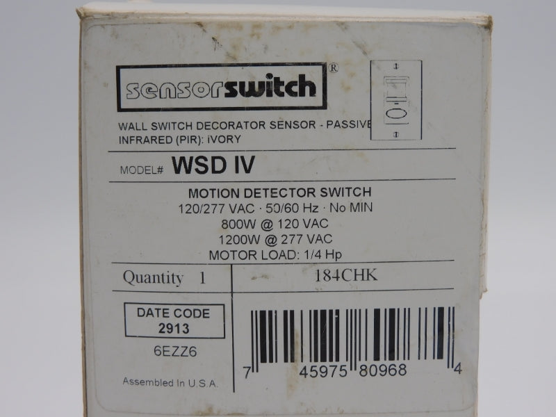 SENSOR SWITCH WSDIV 120/277VAC NSMP