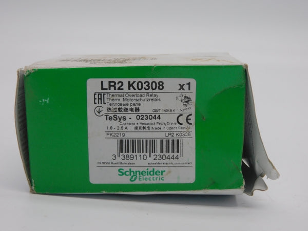SCHNEIDER ELECTRIC LR2K0308 690V 1.8-2.6A (AS PICTURED) NSMP