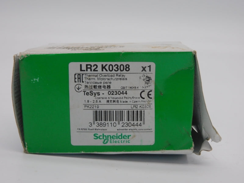 SCHNEIDER ELECTRIC LR2K0308 690V 1.8-2.6A (AS PICTURED) NSMP