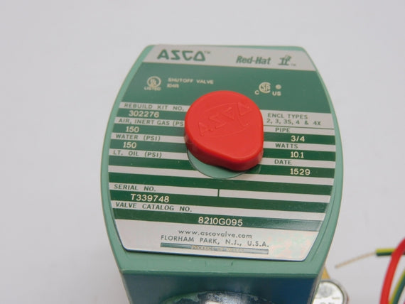 ASCO 8210G095 24V 150PSI 3/4" NSMP