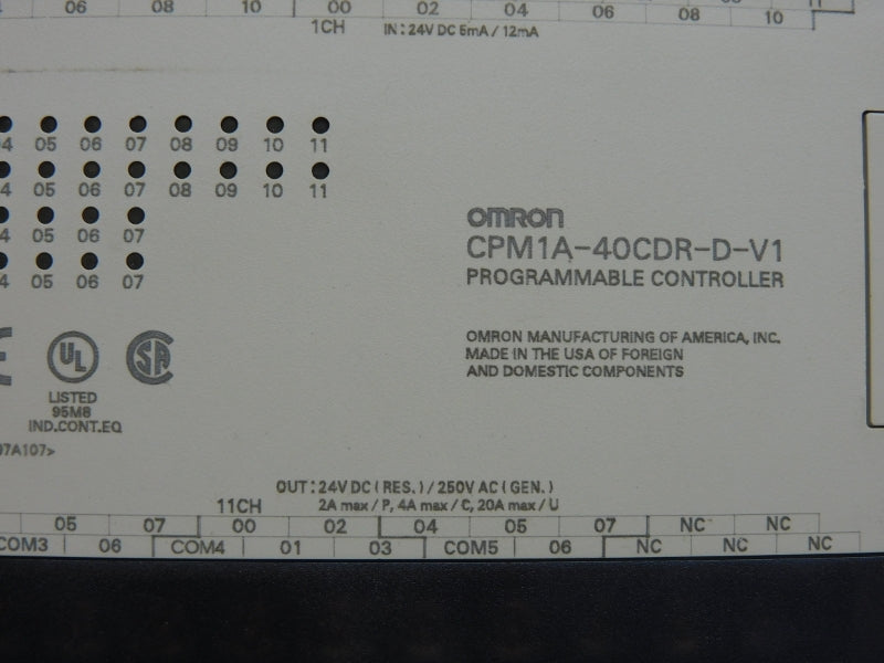 OMRON CPM1A-40CDR-D-V1 24VDC 2A UNMP