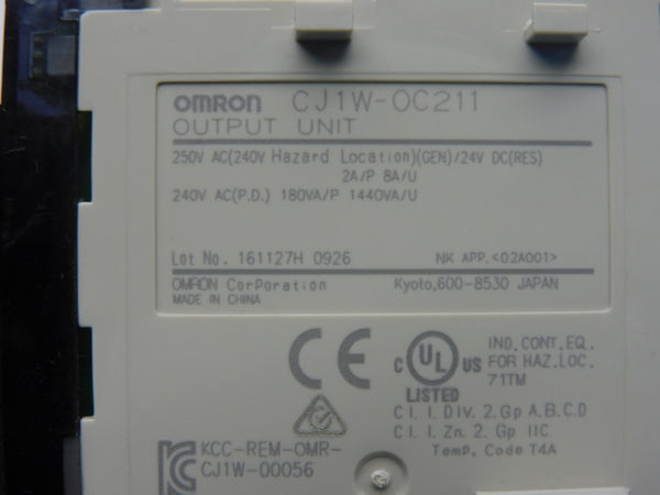OMRON CJ1W-0C211 250VAC 8A NSMP