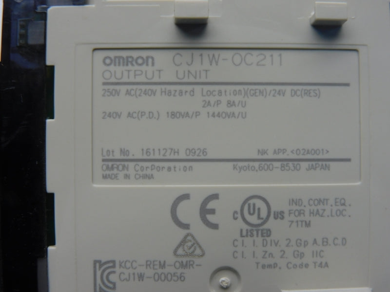 OMRON CJ1W-0C211 250VAC 8A NSMP