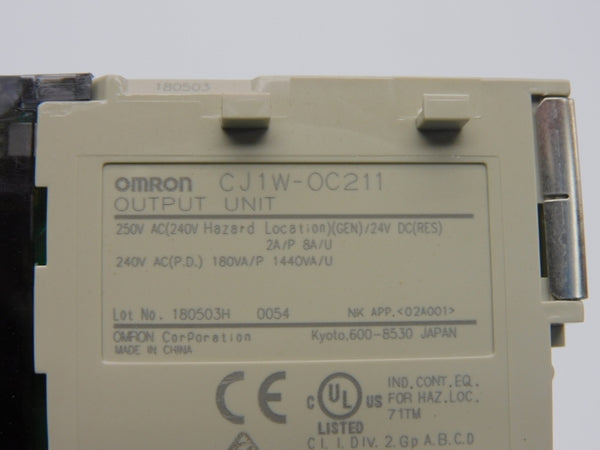 OMRON CJ1W-0C211 250VAC 8A NSMP