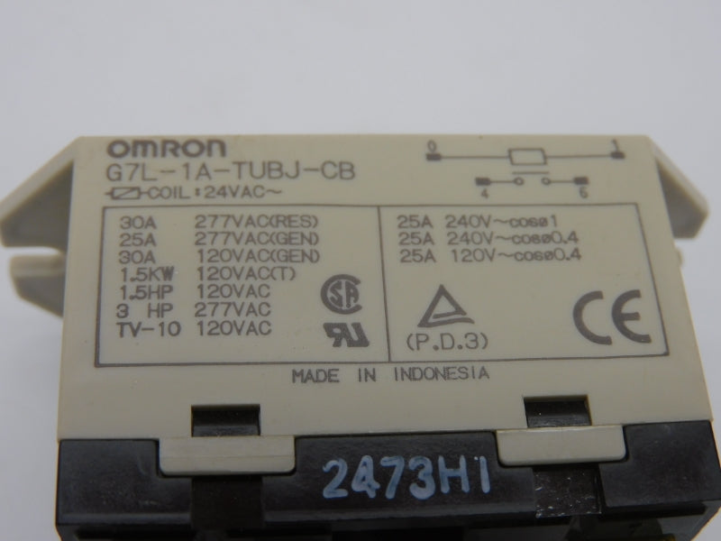 OMRON G7L-1A-TUBJ-CB 4A710 24VAC 30A NSMP