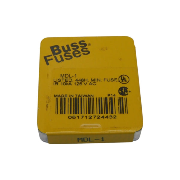 BUSSMAN MDL-1 125VAC 1A (PKG OF 5) NSMP