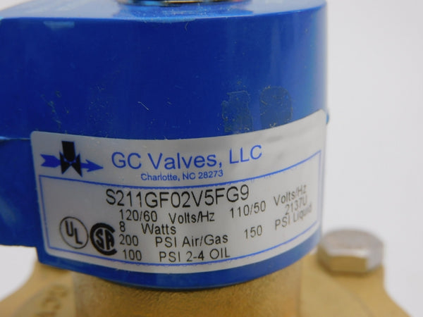 GC VALVES S211GF02V5FG9 110/120V 200PSI 1" NSMP