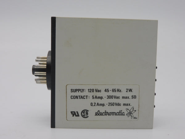 ELECTROMATIC SC289120 120VAC 5A 1-99MIN UNMP