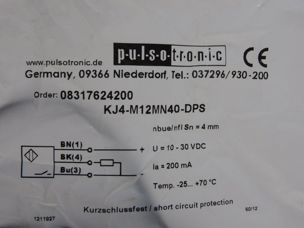PULSOTRONIC KJ4-M12MN40-DPS 10-30VDC NSMP