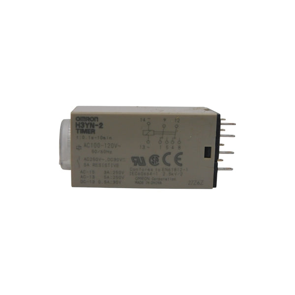 OMRON H3YN-2 100-120VAC 5A 1S-10MIN UNMP