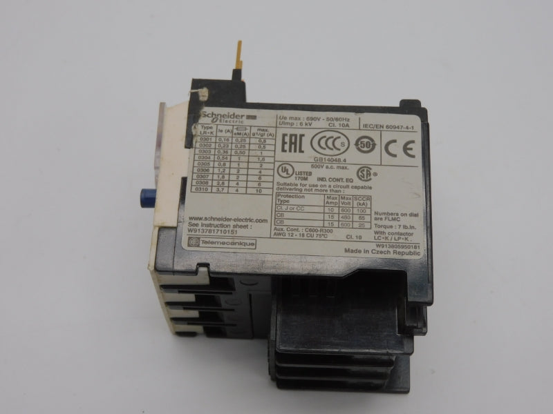 SCHNEIDER ELECTRIC LR2K0308 690V 1.8-2.6A UNMP