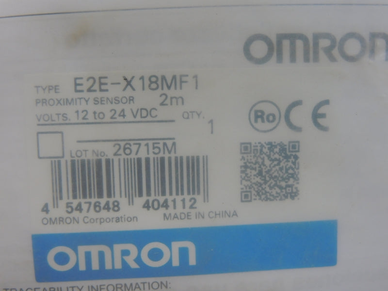 OMRON E2E-X18MF1 12-24VDC 2M NSMP