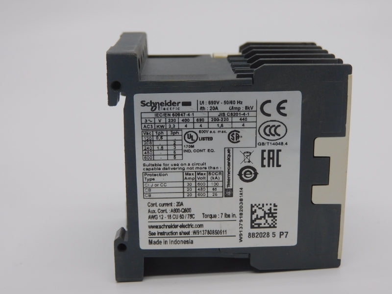 SCHNEIDER ELECTRIC LC1K0910P7 230V 20A NSMP