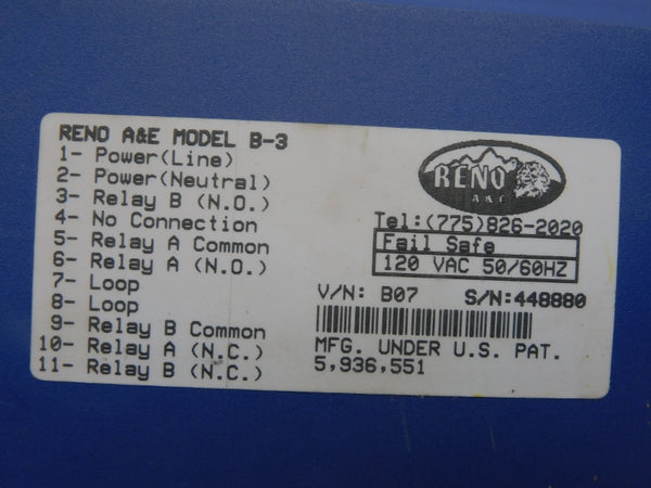 RENO A&E B-3 VER. B07 120VAC NSMP