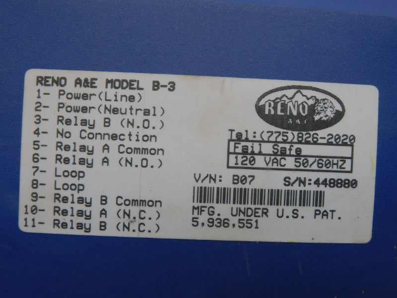 RENO A&E B-3 VER. B07 120VAC NSMP