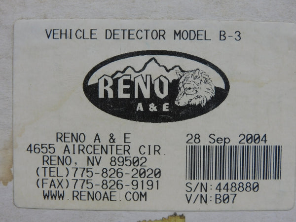 RENO A&E B-3 VER. B07 120VAC NSMP