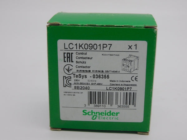 SCHNEIDER ELECTRIC LC1K0901P7 230V 20A NSMP