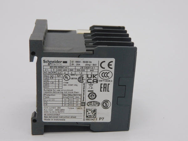 SCHNEIDER ELECTRIC LC1K0901P7 230V 20A (GREEN) NSMP