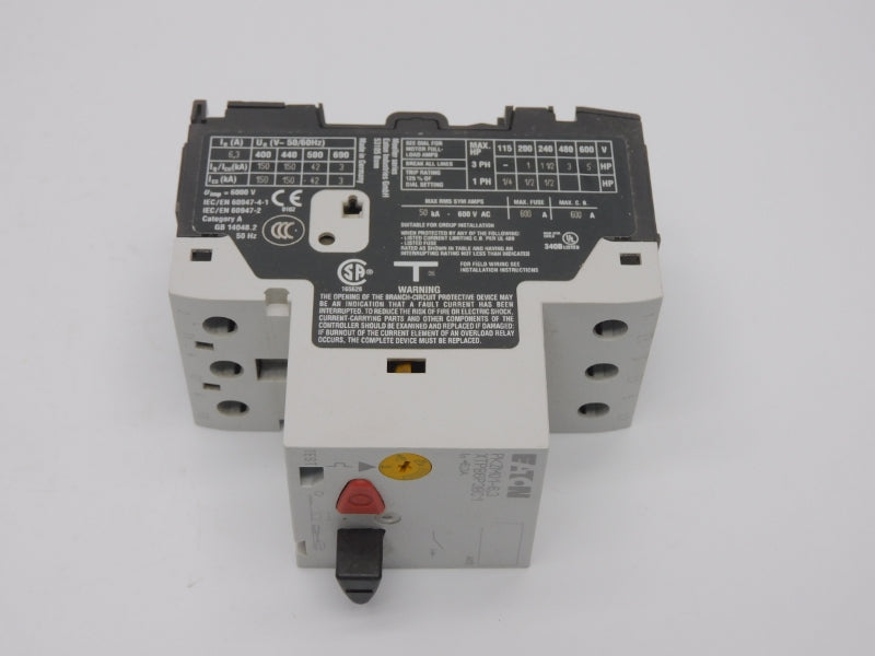 EATON PKZM01-6.3 XTPB6P3BC1 690V 4.0-6.3A NSMP