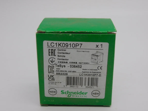 SCHNEIDER ELECTRIC LC1K0910P7 230V 20A (GREEN) NSMP