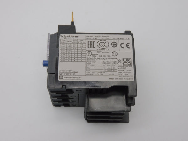 SCHNEIDER ELECTRIC LR2K0310 690V 2.6-3.7A (GREEN) NSMP