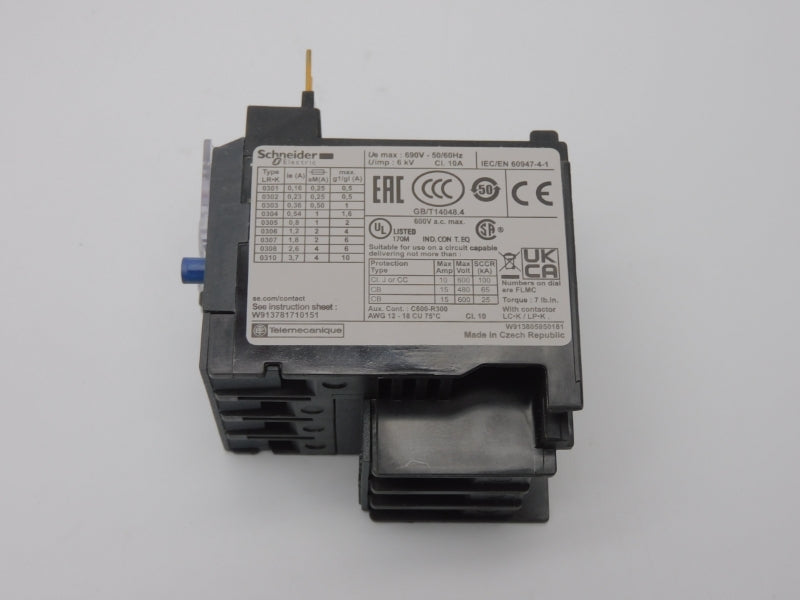 SCHNEIDER ELECTRIC LR2K0310 690V 2.6-3.7A (GREEN) NSMP