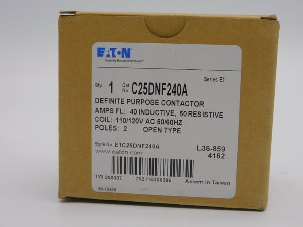 EATON C25DNF240A SER. E1 110/120VAC 40A NSMP