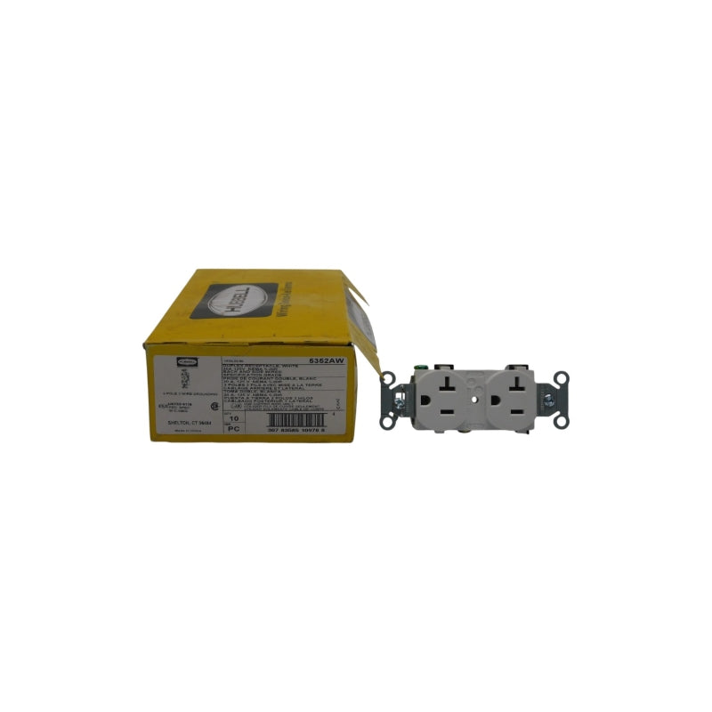 HUBBELL 5352AW 125V 20A (PKG OF 10) NSMP