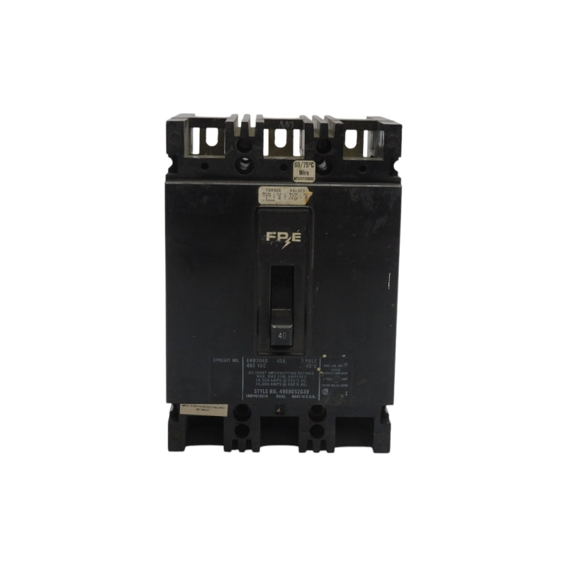 FPE EHB3040 480VAC 40A UNMP