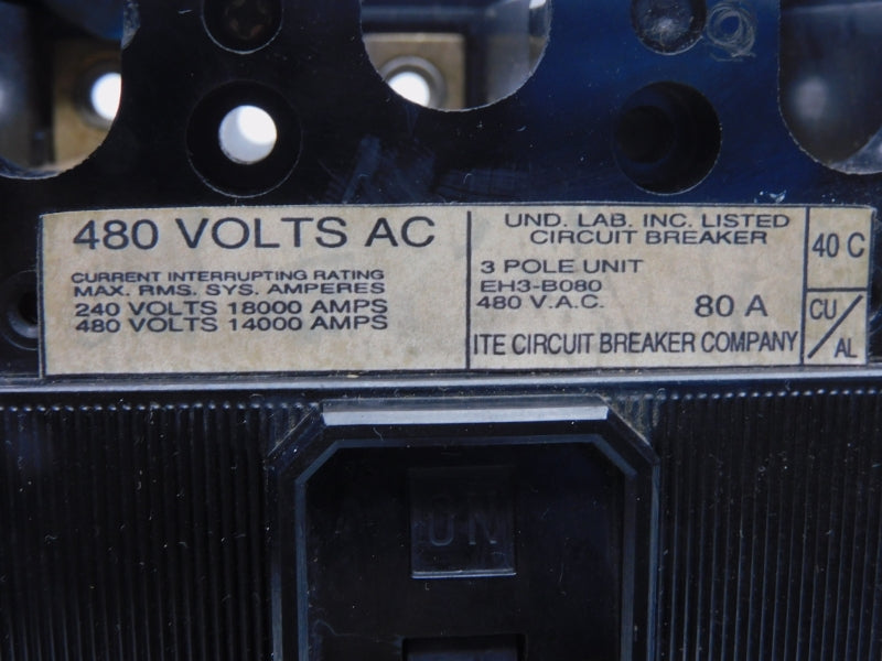 ITE EH3-B080 480V 80A (AS PICTURED) UNMP