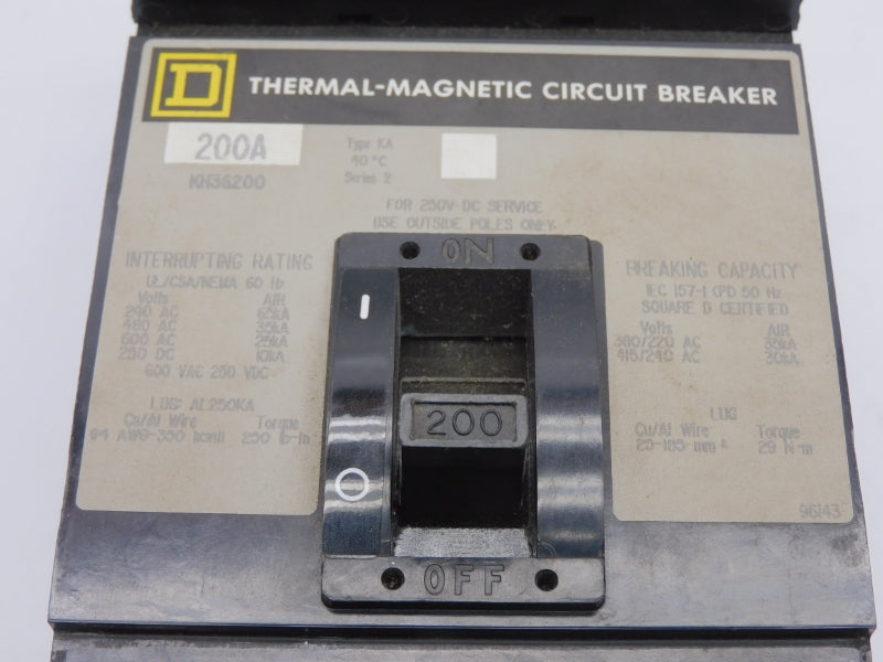 SQUARE D KH36200 SER. 2 600VAC 200A (GRAY) UNMP