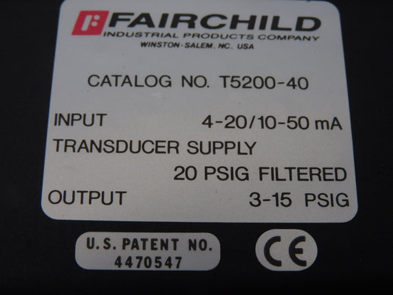 FAIRCHILD T5200-40 3-15PSI NSMP