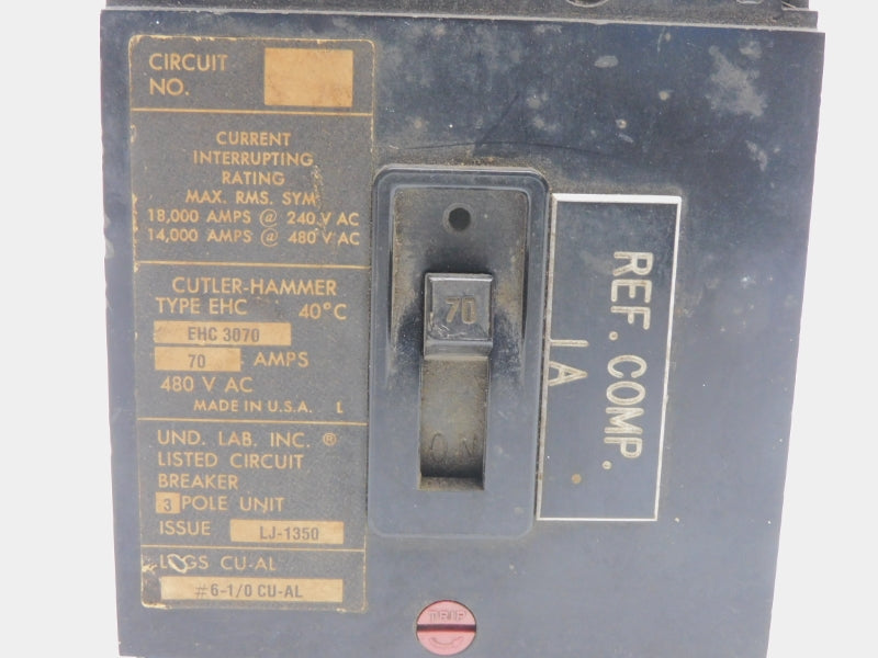 CUTLER-HAMMER EHC3070 480VAC 70A UNMP