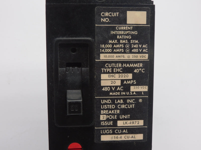 CUTLER-HAMMER EHC2020 480VAC 20A NSMP