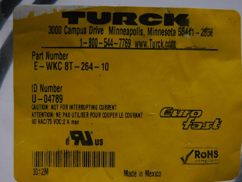 TURCK E-WKC8T-264-10 75VDC 2A NSMP