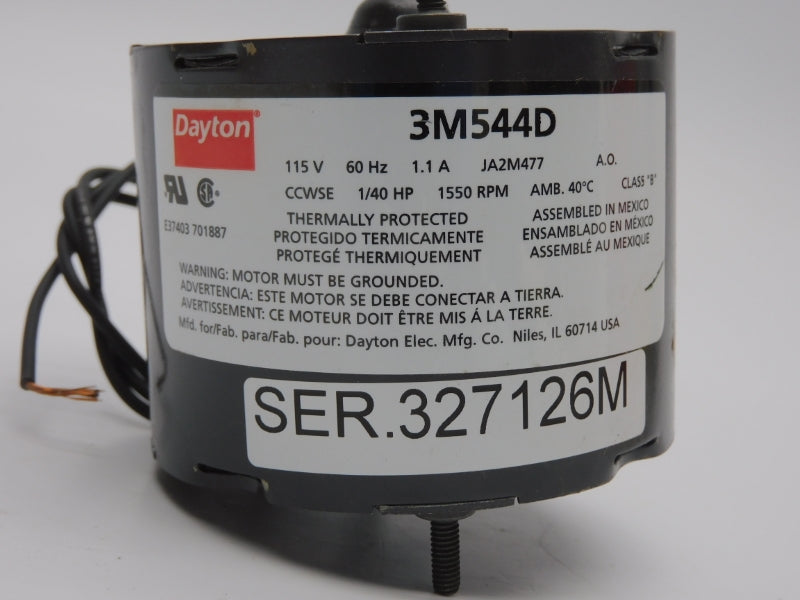 DAYTON 3M544D JA2M477 115V 1.1A NSMP