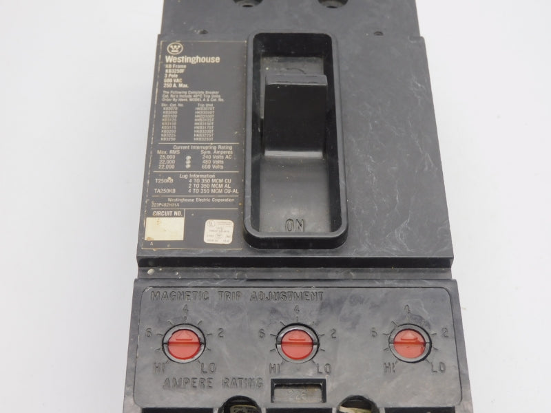 WESTINGHOUSE KB3225 600VAC 225A (AS PICTURED) UNMP