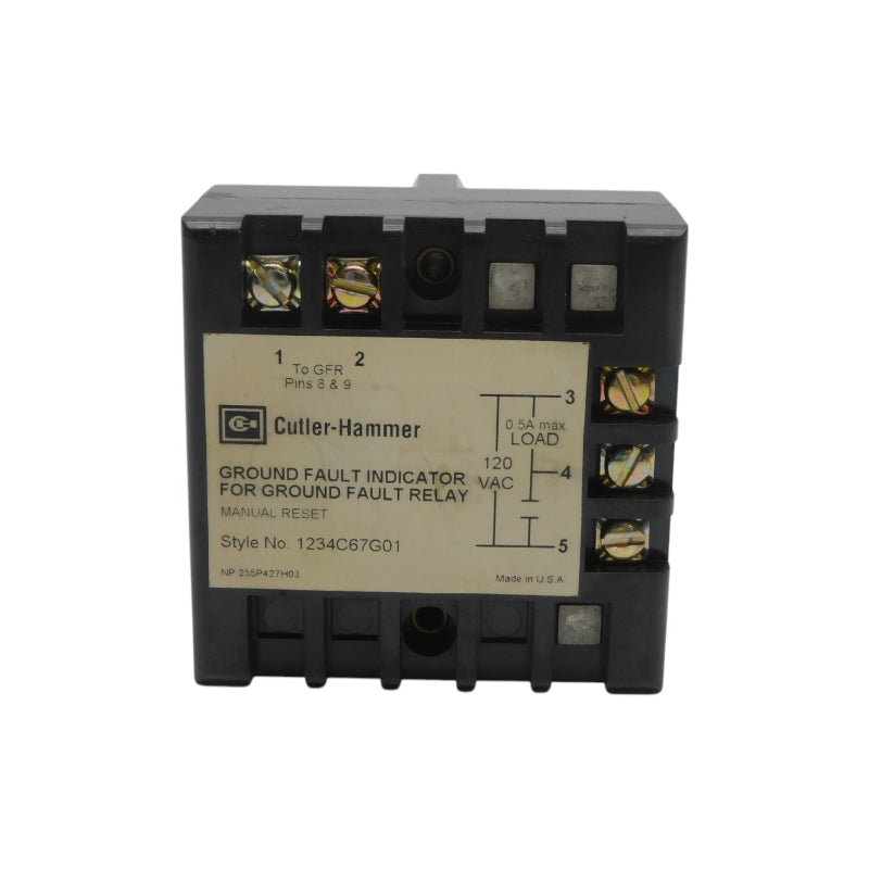 CUTLER-HAMMER 1234C67G01 120VAC 0.5A NSNP