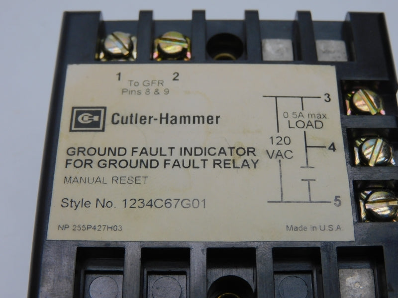 CUTLER-HAMMER 1234C67G01 120VAC 0.5A NSNP