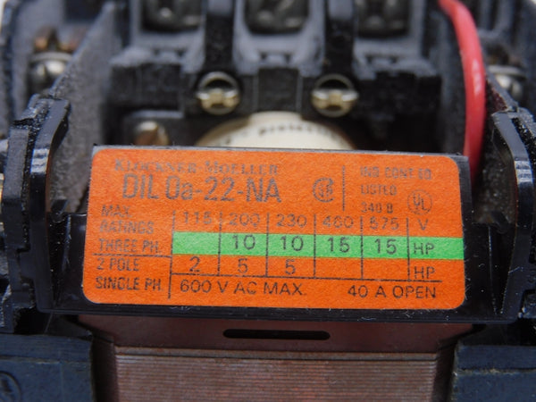 KLOCKNER MOELLER DIL0A-22-NA 120V 40A NSMP