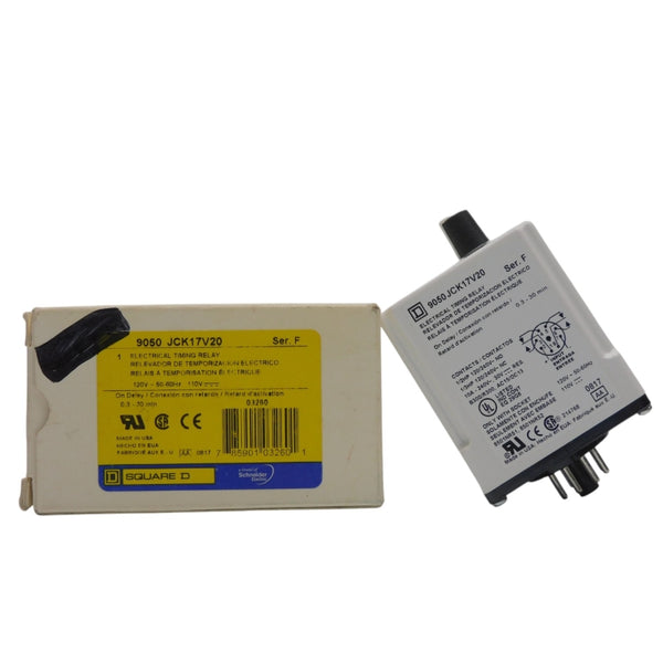 SQUARE D 9050JCK17V20 SER. F 110/120V 10A 0.3-30MIN NSMP