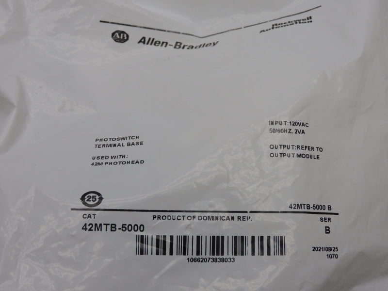 ALLEN BRADLEY 42MTB-5000 SER. B 120VAC NSMP