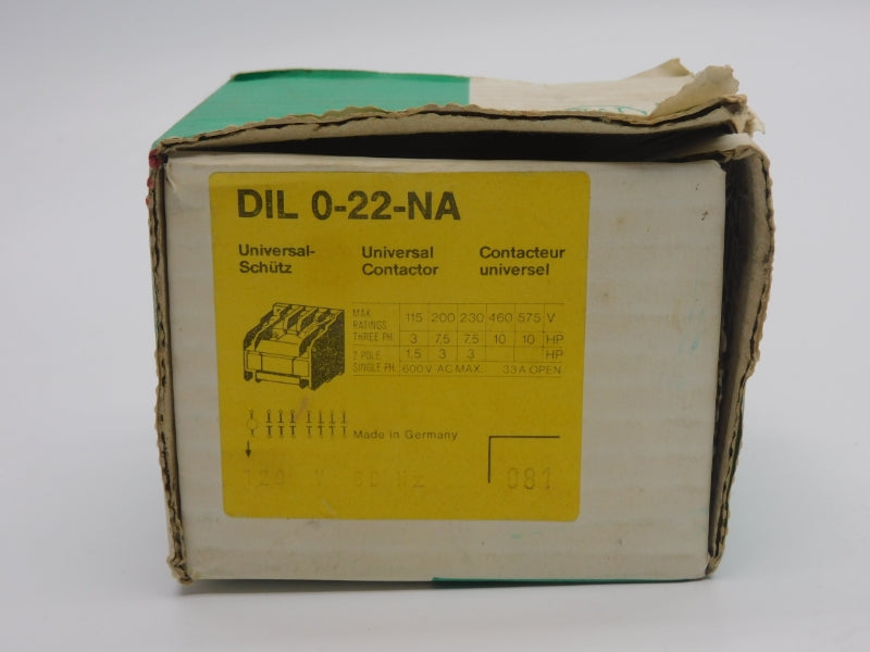 KLOCKNER MOELLER DIL0-22-NA 120V 33A NSMP
