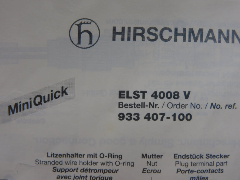 HIRSCHMANN 933407-100 ELST4008V NSMP